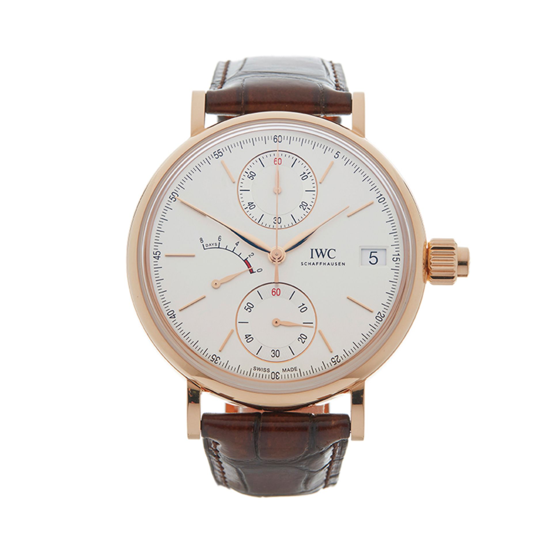 IWC Portofino Hand Wound Mono Pusher 45mm 18K Rose Gold - IW515104 - Image 2 of 8