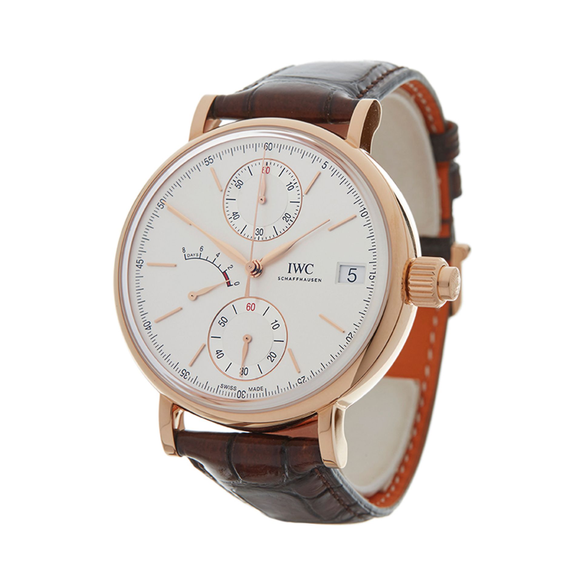 IWC Portofino Hand Wound Mono Pusher 45mm 18K Rose Gold - IW515104 - Image 3 of 8