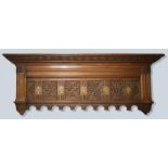 Large 19th century beautifully carved Oak (Green man?) over mantel more recently used as a coat