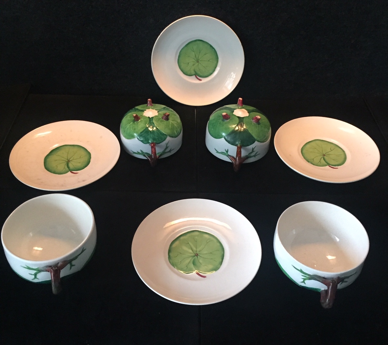 Rare Complete Minton Novelty Coconut and Mushroom Tea Service, Comprising 13 Pieces circa 1880 - Image 2 of 5