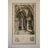 Pair of signed Charles Maurice hand coloured limited edition etchings