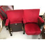 Original Red Velvet Theatre Seating, c1950s