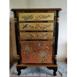 Hand painted Oriental gold leaf cabinet