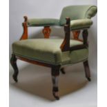 Elegant Edwardian tub chair. c1900