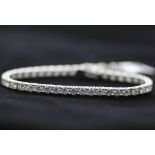 18ct White Gold Tennis Diamond Bracelet 7.14