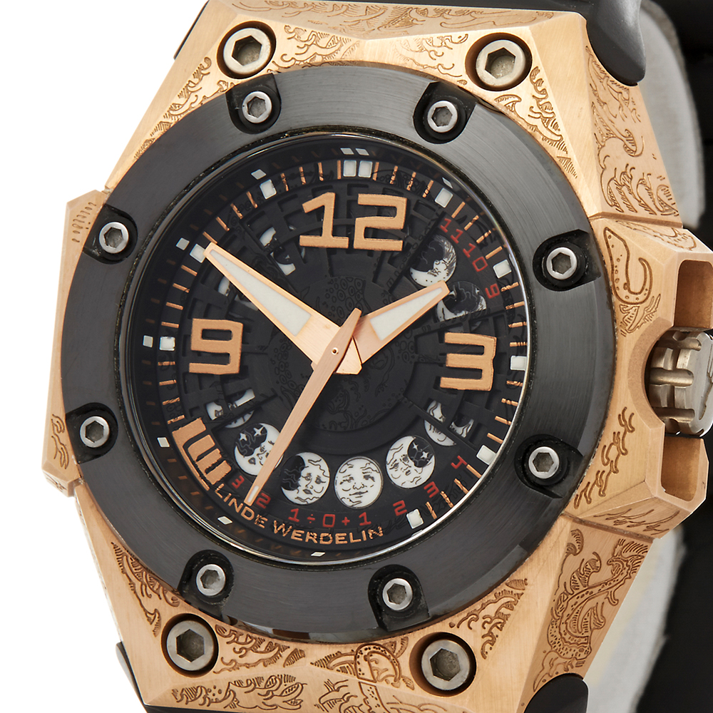 Linde Werdelin Oktopus Moon Tattoo 44mm 18K Rose Gold - OKT.11.MGTT.1