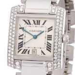 Cartier Tank Francaise Diamond 18K White Gold - WE1003SC