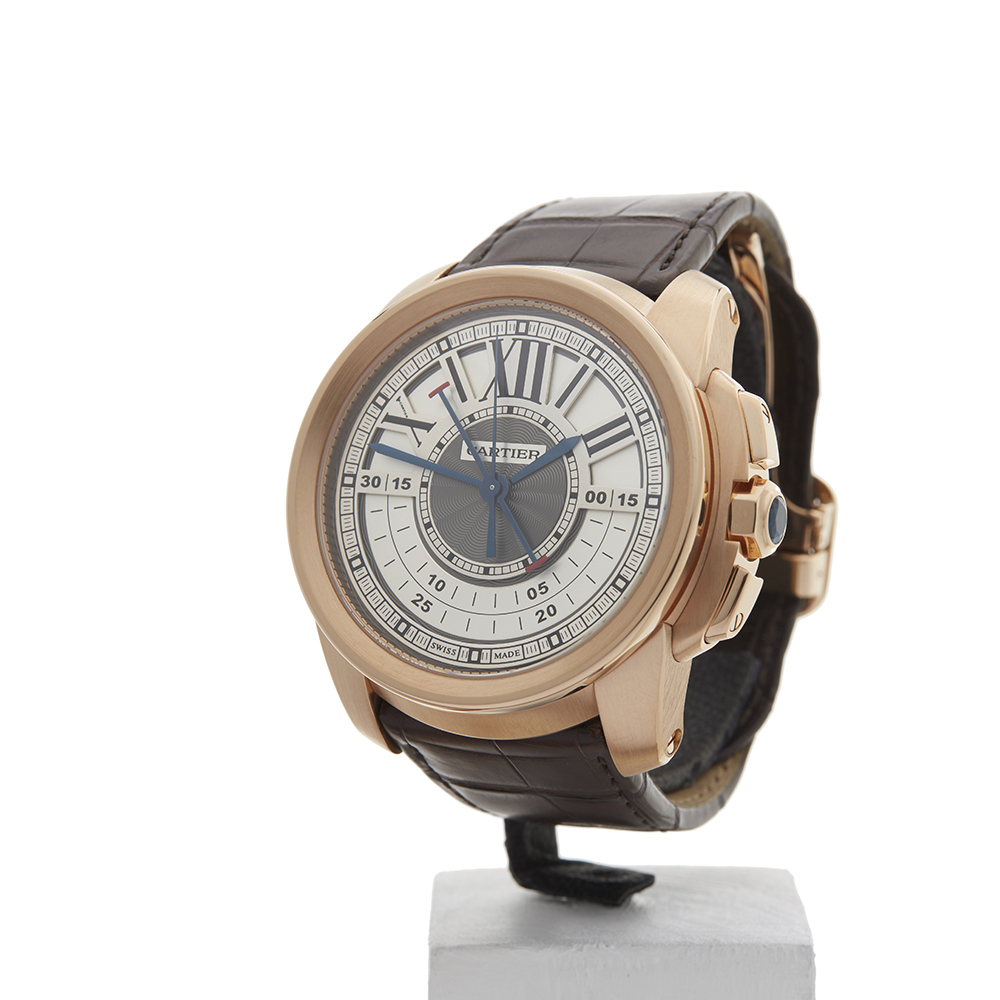 Cartier Calibre Central Chronograph 44mm 18K Rose Gold - 3242 or W7100004 - Image 3 of 9