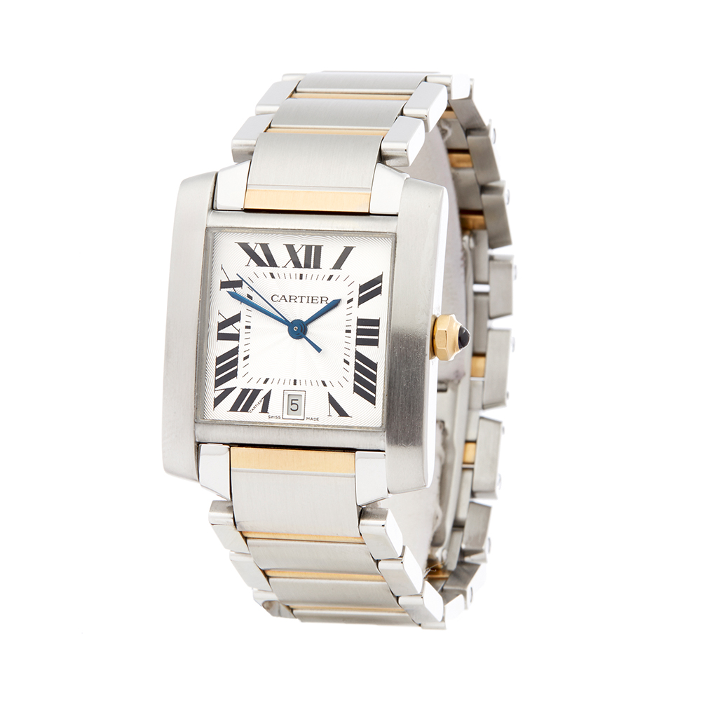 Cartier Tank Francaise Stainless Steel & 18K Yellow Gold - W51005Q4 - Image 3 of 8