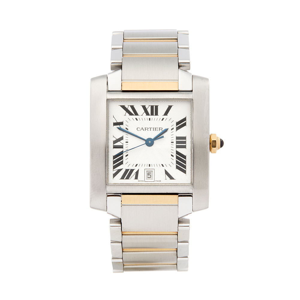 Cartier Tank Francaise Stainless Steel & 18K Yellow Gold - W51005Q4 - Image 2 of 8