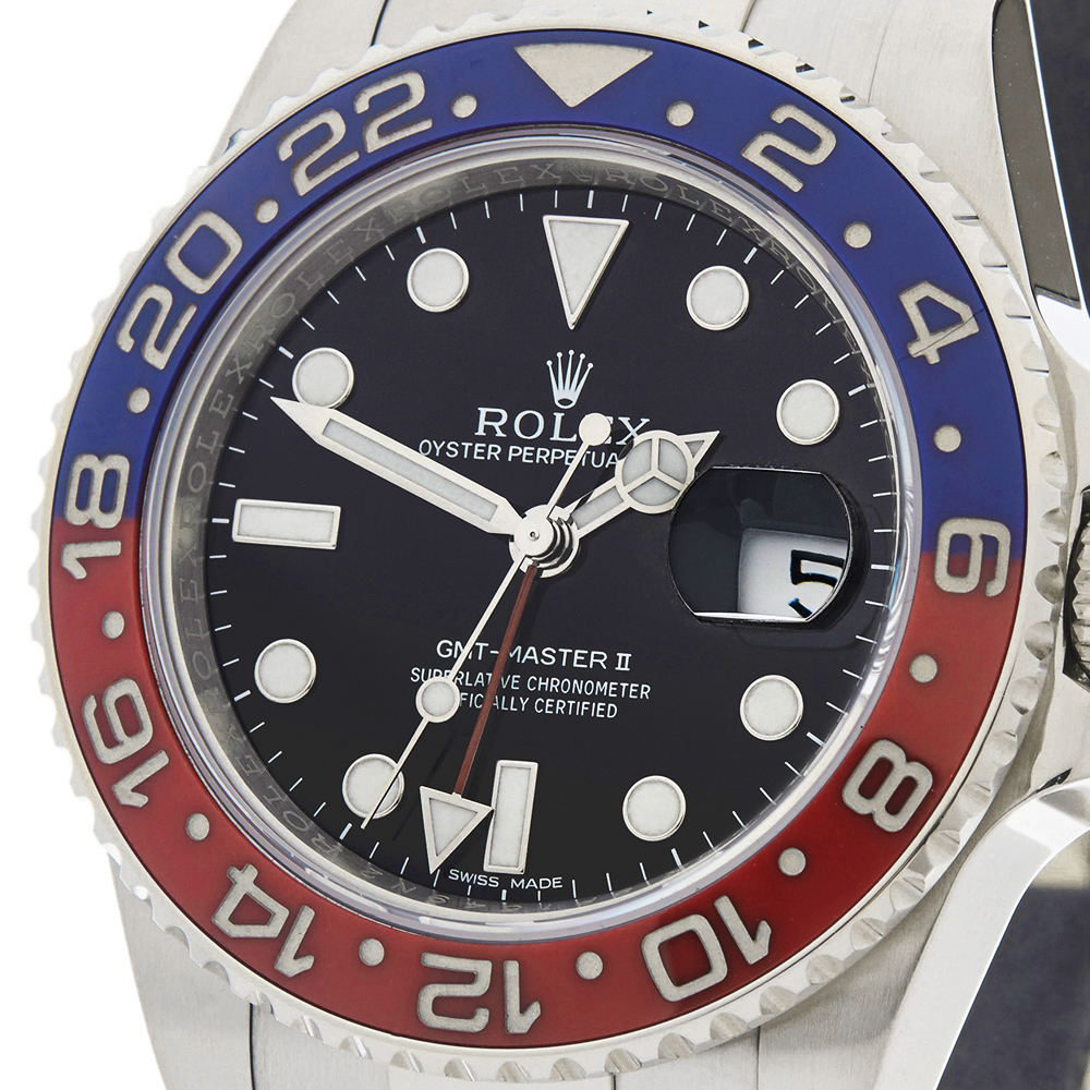 Rolex GMT-Master II Pepsi 40mm 18K White Gold - 116719BLRO