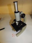 Microscope with 3 power levels for checking marks