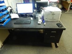 Black office desk