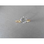 1.24ct diamond solitaire ring with a brilliant cut diamond. i colour and I2 clarity. Set in 18ct