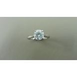 1.04ct diamond solitaire ring with a brilliant cut diamond. H colour and I1 clarity. Set in platinum