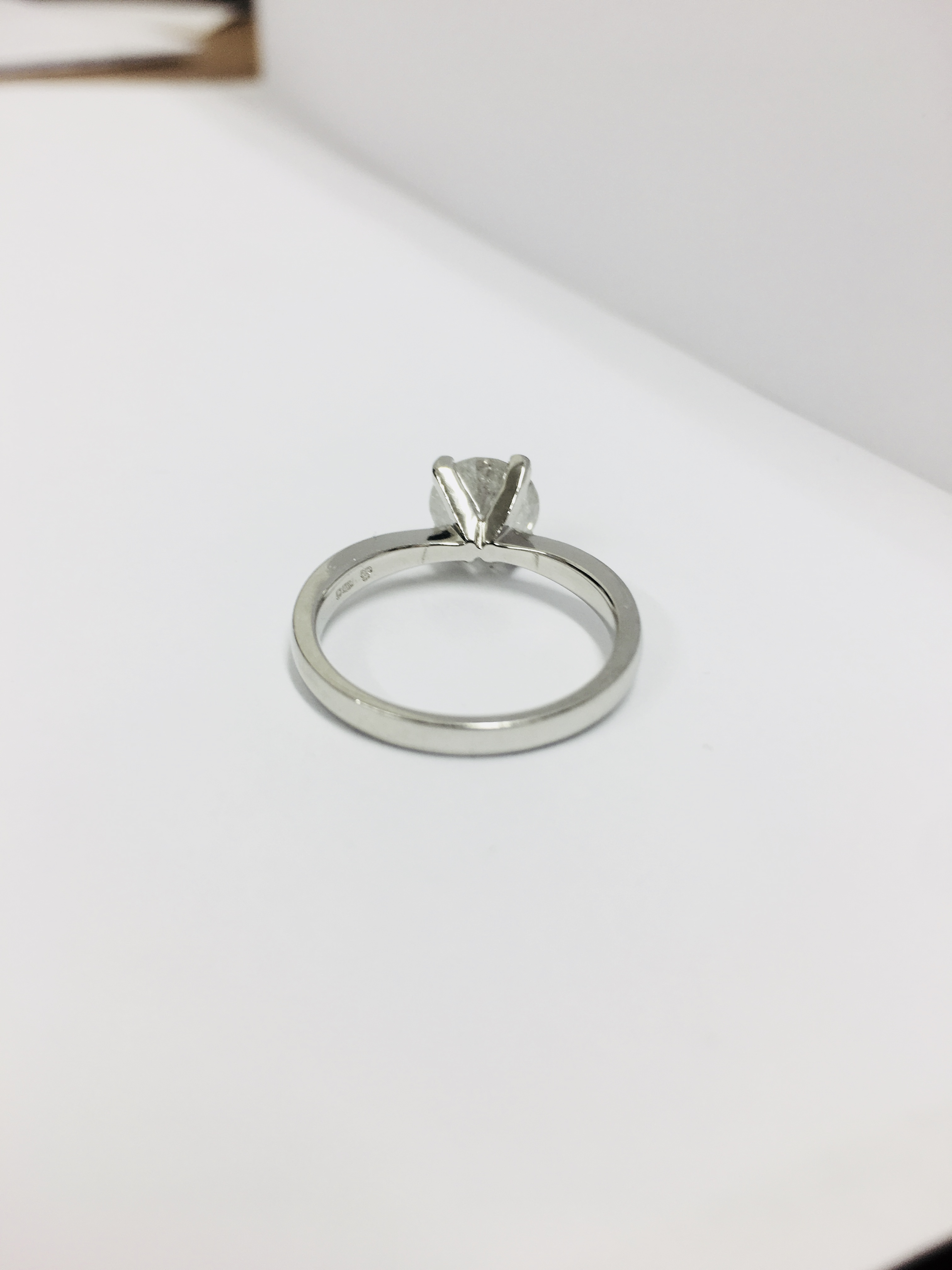 2.08ct diamond solitaire ring set in platinum. Brilliant cut diamond, I colour and I1 clarity. 4 - Image 5 of 6
