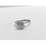 2.55ct diamond solitaire ring platinum,2.55ct h colour i1 clarity (enhanced) 3.8gms platinum uk