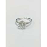 2ct round brilliant cut diamond,h colour i2 clarity9enhanced),6 claws platinum setting 3.5gms,uk