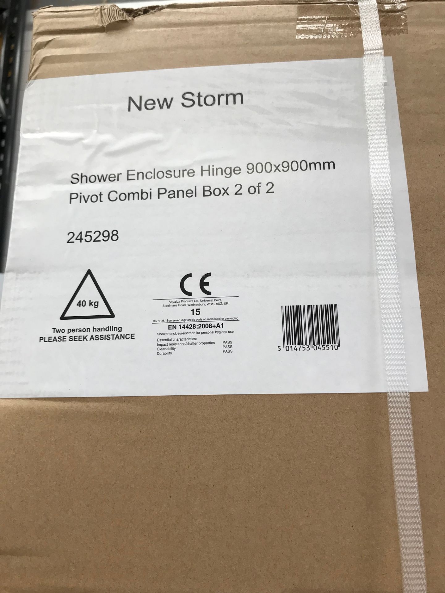 10 x SHOWER ENCLOSURE HINGE 900X900MM PIVOT C - Bild 6 aus 6