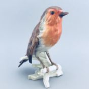 Vintage 1970s porcelain figurine of a Robin by Goebel