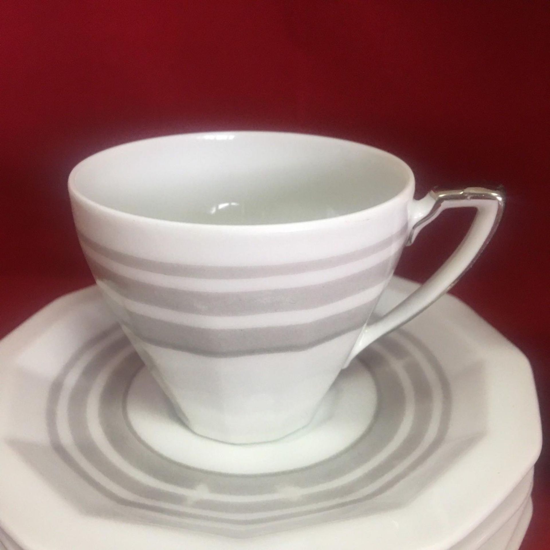 Fine French Porcelain set Coffee Espresso Cups Saucers BERNARDAUD B&Co Limoges - Image 2 of 2
