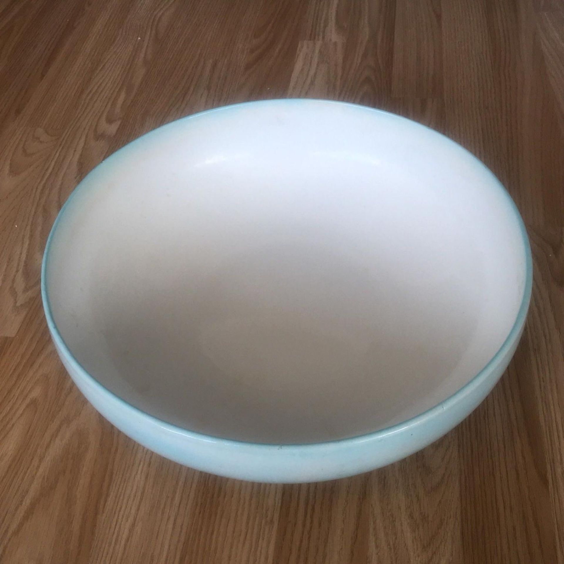 A very large Royal Doulton Duck Egg Blue / Turquoise Wash bowl Basin c.1930 - Image 2 of 3