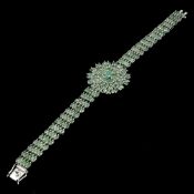 Agi Certified £4,520.00 - A Very Special Natural Untreated Brazilian Emerald Bracelet.