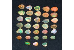 17.00 Carats / 33 Pieces ~ Igl&I Certified ~ Natural Facetted Ethiopian Welo Opals.