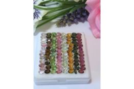 A Magical Collection Igli Certified 46.95 Cts - 104 Pieces Natural (Untreated) Tourmaline Gemstones.
