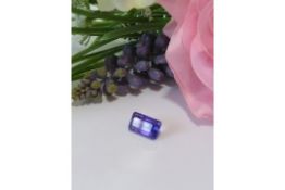 A Beautiful Natural 5.54 Cts Tanzanite Gemstone, Transparent - Rich Blue Colour.