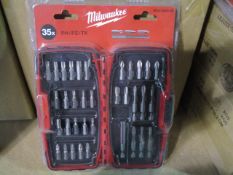 Brand new Milwaukee 35pc Hardened edge drill bit driver set - new and sealed rrp £34.99 .