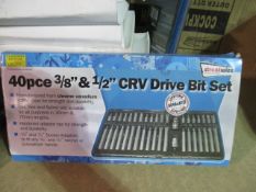 40pc CRV drive socket set in aluminium case