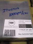 10 x carrtons each containing 1000pcs of tranparent GBC binding cover - massive rrp