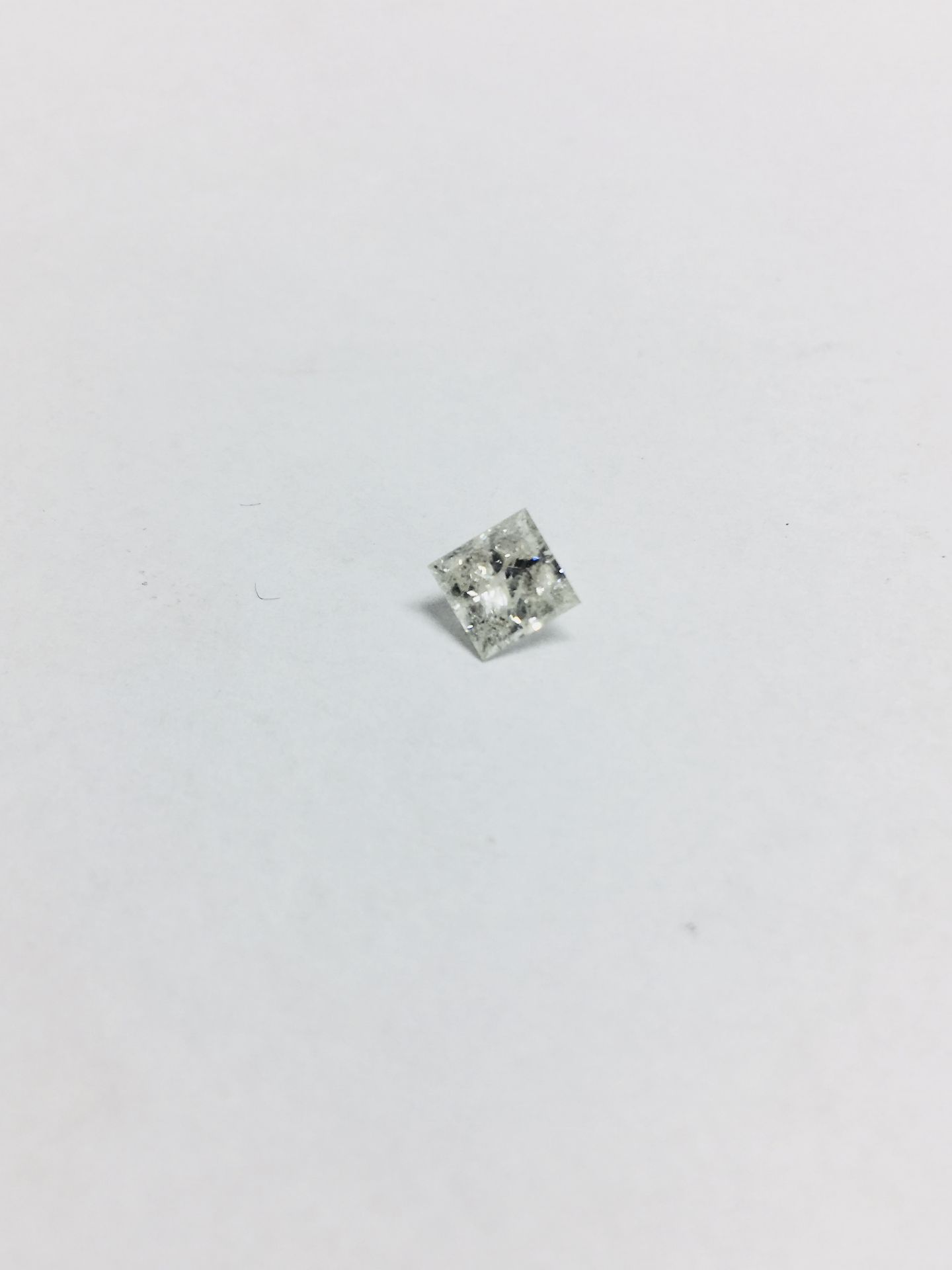1.02ct Princess cut Diamond,Enhanced stone,H colour i2 clarity,values at 1490