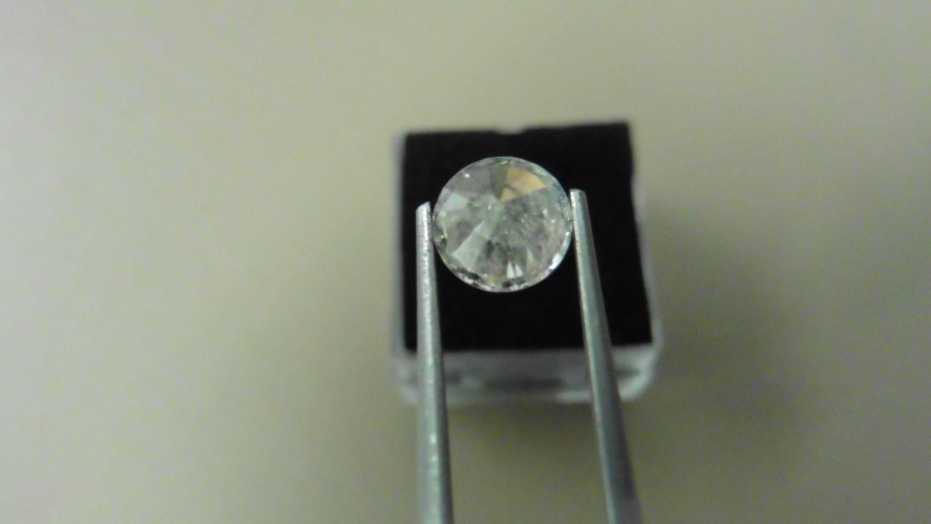 1.32ct Brilliant Cut Diamond, Enhanced stone. H colour, I2 clarity. Valued at £2390 - Image 2 of 4