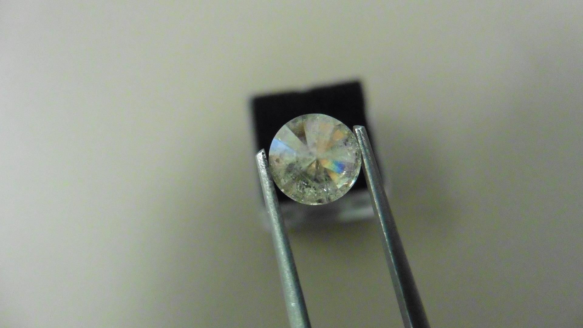 1.12ct Brilliant Cut Diamond, Enhanced stone. K colour, I1 clarity. . Valued at £1490 - Image 2 of 4