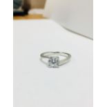 platinum twist solitaire ring,0.50ct brilliant cut diamond vs clarity H colour(clarity enhanced),