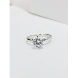 Platinum diamond solitaire ring 6 claw,0.50ct brilliant cut diamond h colour vs clarity enhanced,3.