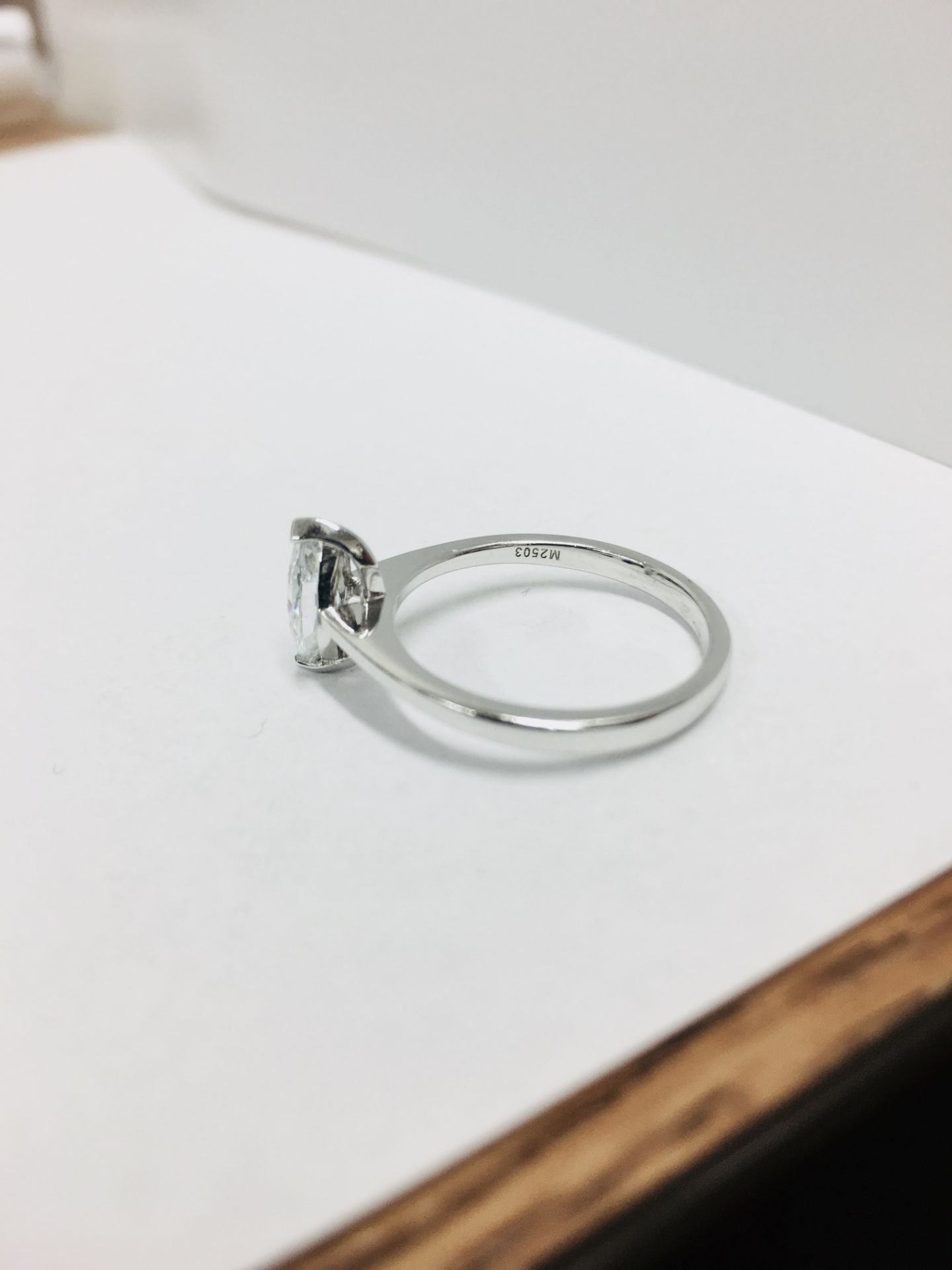 Platinum Marquis diamond soliaire ring,0.35ct marquis si clarity i colour,2.9gms platinum mount - Bild 3 aus 4