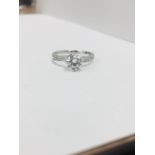 Platinum twist diamond solitaire ring,0.50ct brilliant cut diamond,h colour vs clarity