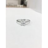 Platinum Radiant cut solitaire ring,0.50ct i colour si2 Radaint cut diamond,3gms platinum 950,uk