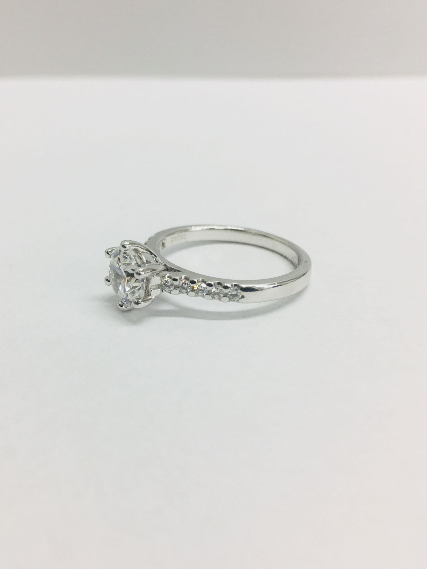 Platinum diamond solitaire ring,0.50ct brilliant cut diamond vs clarity h colour (clarity - Image 4 of 5