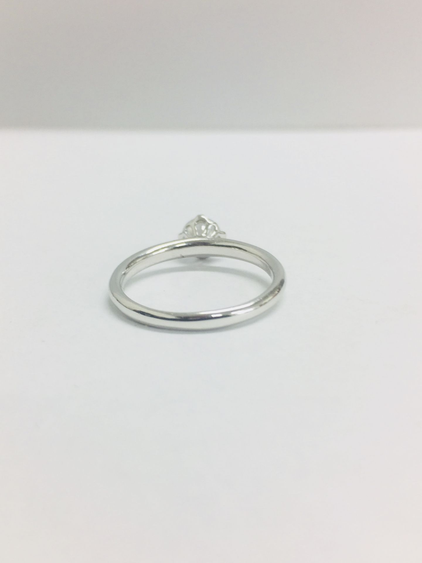 Platinum diamond solitaire ring,0.50ct brillliant cut diamond h colour vs clarity(clarity enhanced), - Bild 5 aus 6