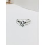 Platinum 4 claw diamond solitaire Ring,0.50ct brilliant cut diamond h colour vs clarity (clarity