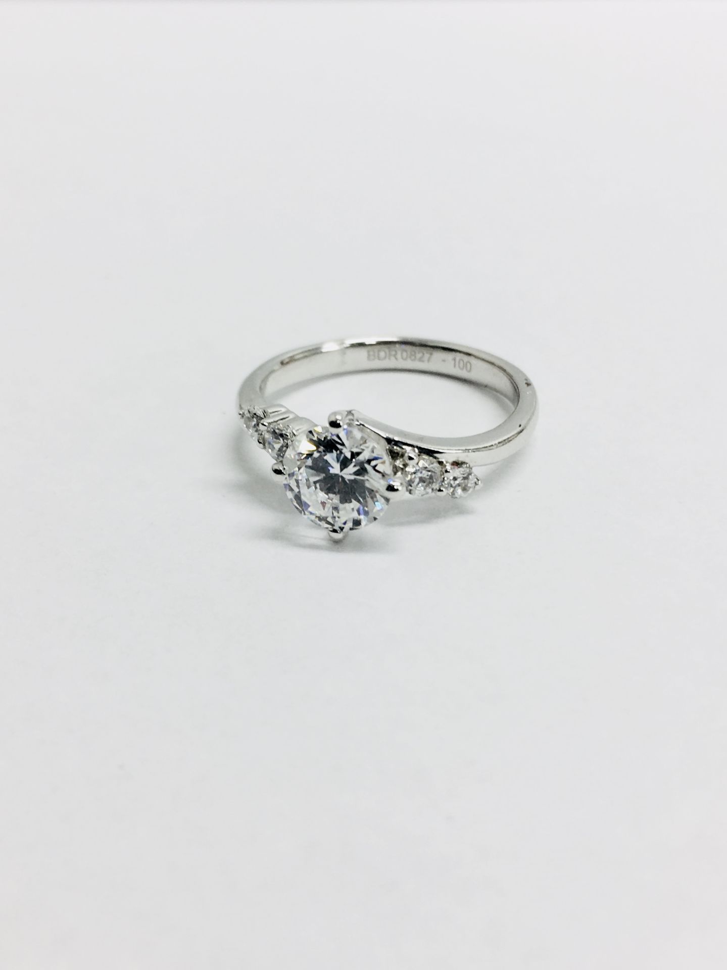 Platinum diamond solitaire ring with diamond set shoulders,0.50ct i vs clarity diamond natural