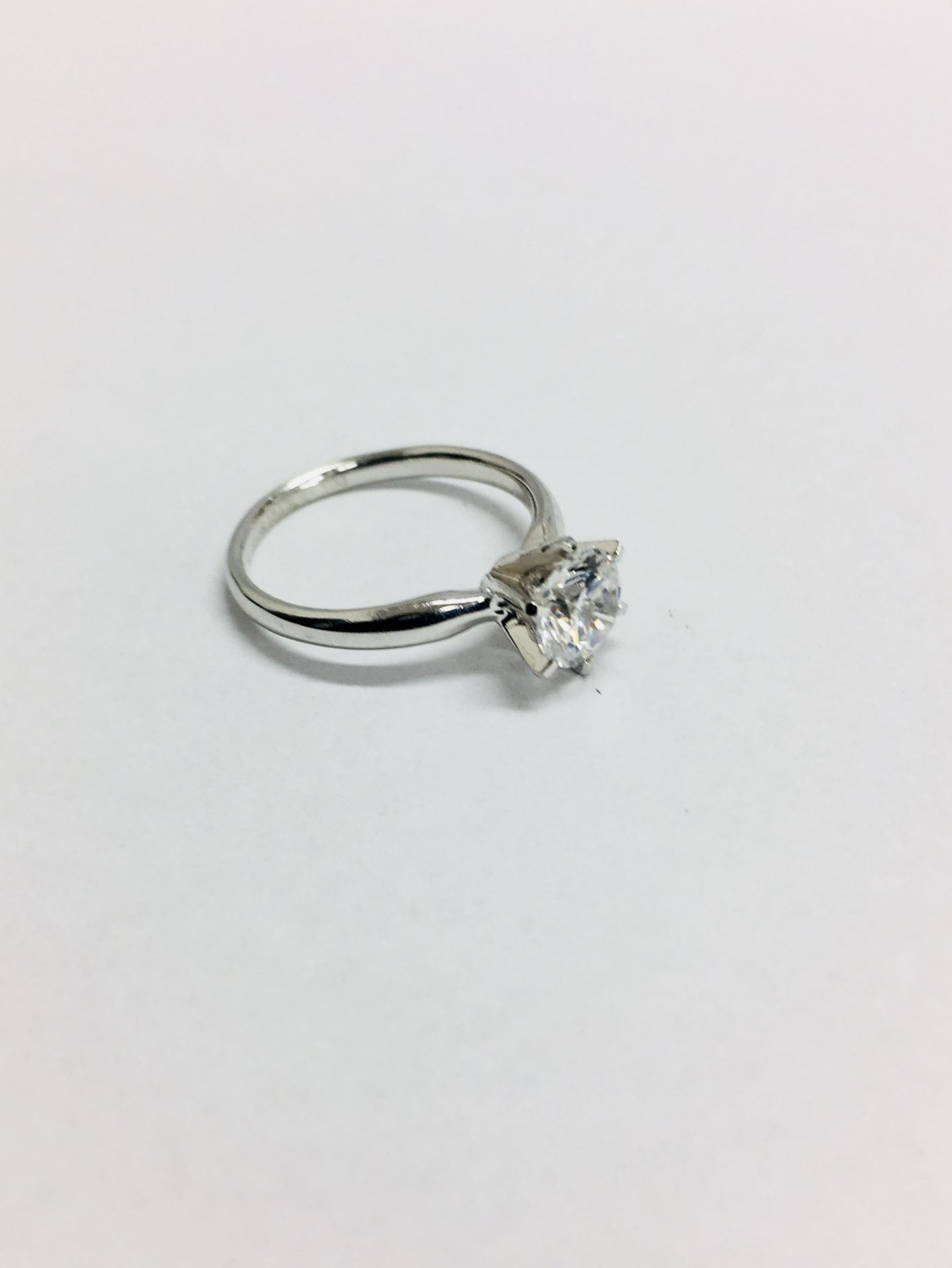 Platinum diamond solitaire ring,0.50ct h colour vs clarity diamond brilliant cut natural(clarity - Bild 4 aus 5