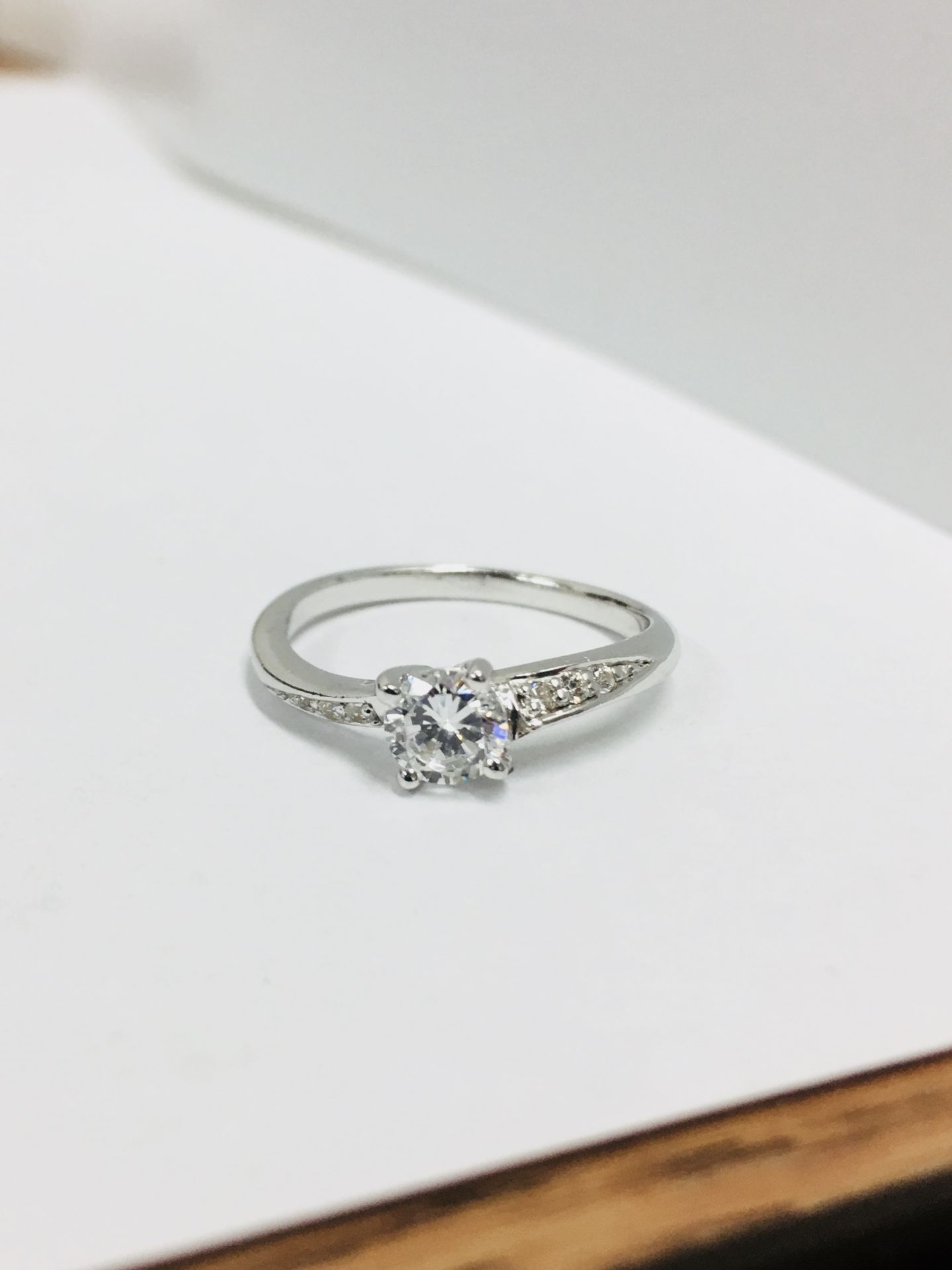 platinum damond solitaire ring,0.50ct brilliant cut diamond h colour vs clarity(clarity enhanced),