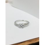 platinum damond solitaire ring,0.50ct brilliant cut diamond h colour vs clarity(clarity enhanced),