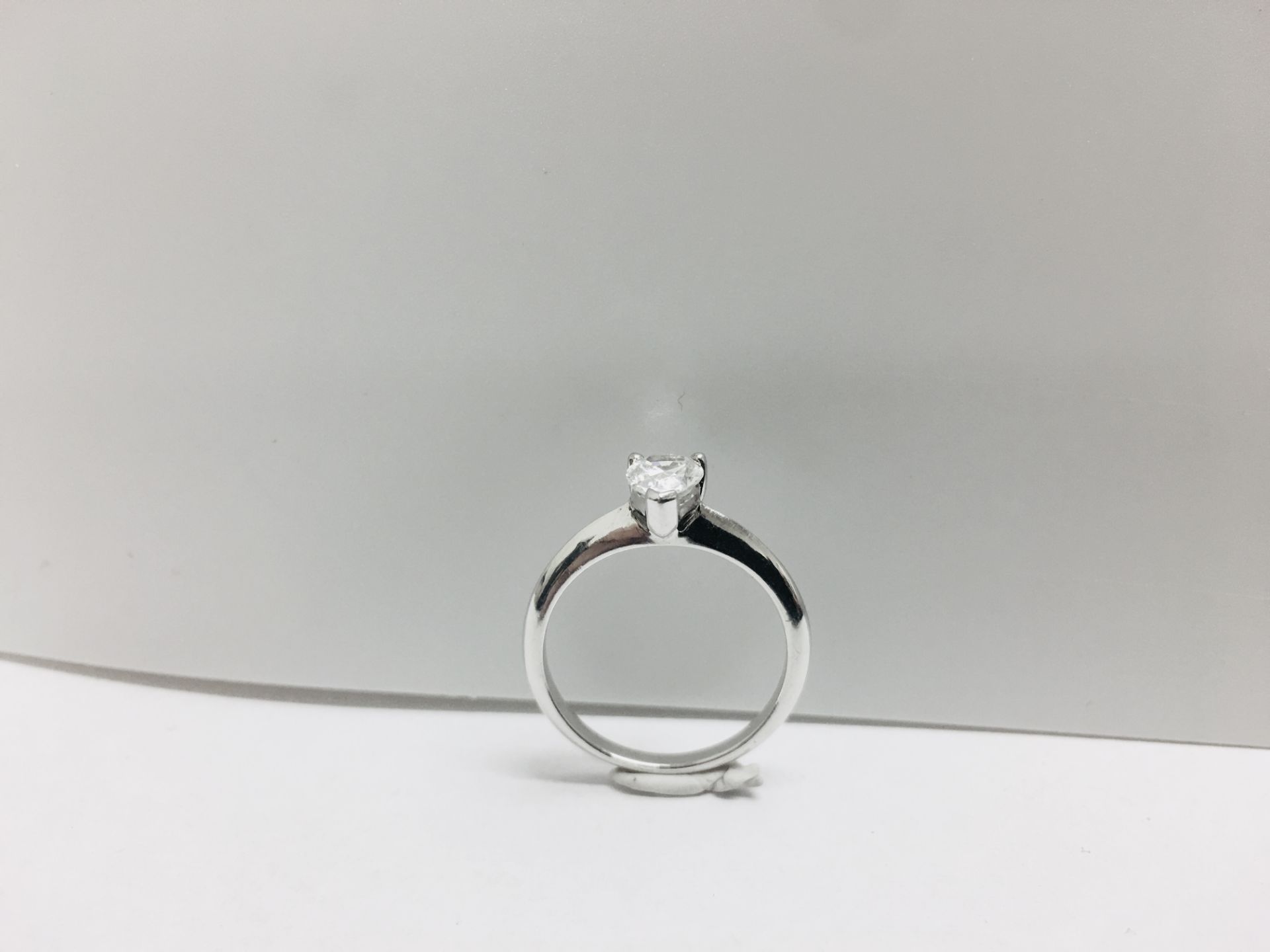 Platinum Pearshape 1ct diamond solitaire ring,1ct Pearshape diamond,H colour si2 clarity - Bild 6 aus 6