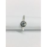 Platinum diamond solitaire ring,0.50ct brilliant cut diamond h colour vs clarity (clarity enhanced)